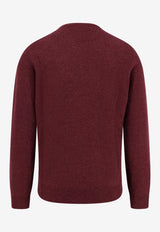 Brunello Cucinelli Cashmere Crewneck Sweater Bordeaux M2200100CEG54_DARK PURPLE_30005310