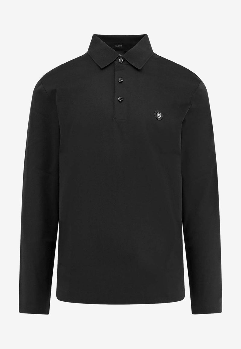 Hugo Boss Monogram Long-Sleeved Polo T-shirt Black 50523917_001_OneColor_30898428