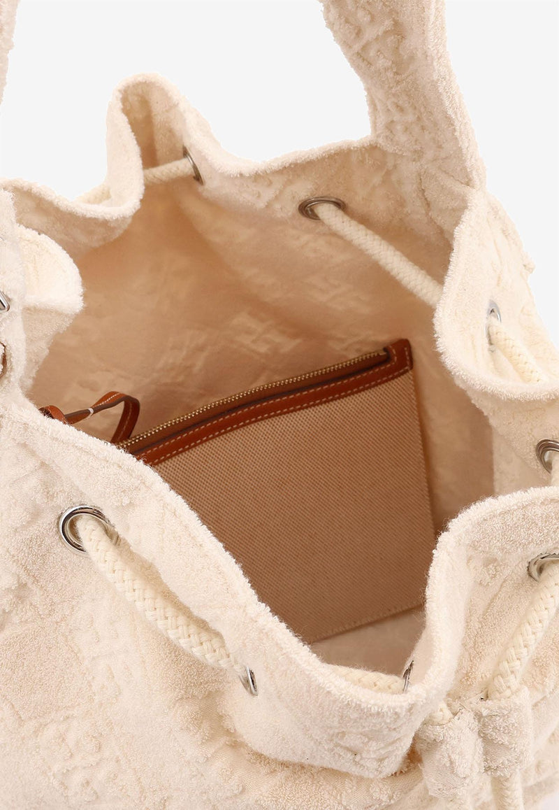 Tory Burch Large T Monogram Terry Canvas Bucket Bag Pearl 169128100_New ivory_29847374