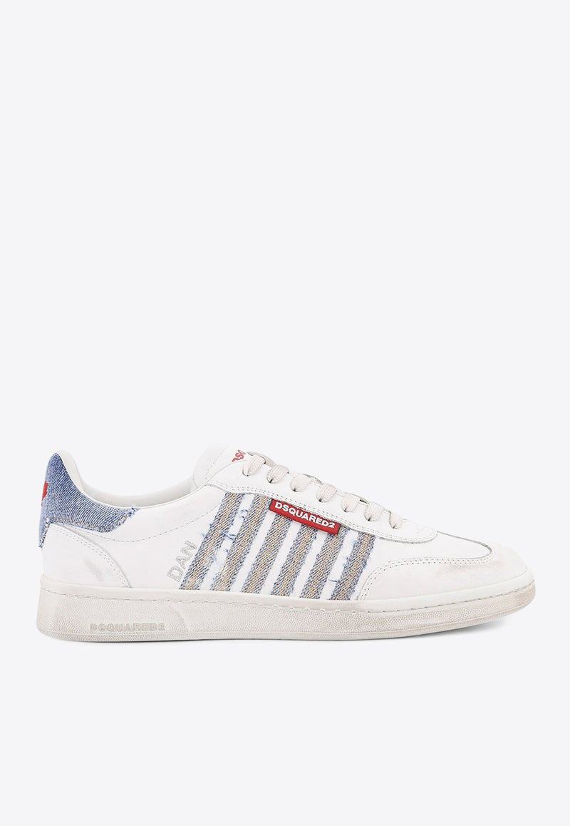 Dsquared2 Logo Leather Sneakers White SNM044301508443M872_Denim bianco_29841469