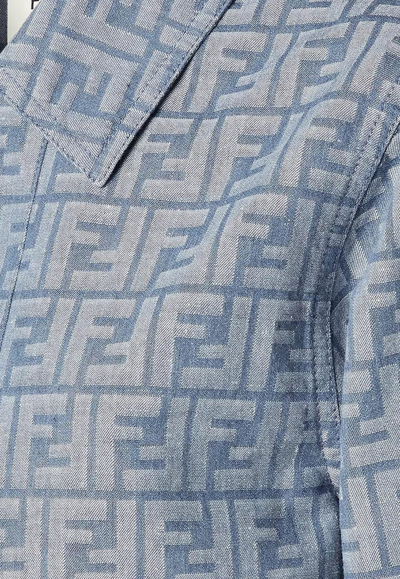 Fendi FF Monogram Cropped Jacket Blue FLF790ASMFF1SAT_OCEAN-25_29854100