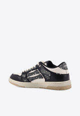 Amiri All-Over Bandana Motif Leather Sneakers AMFOSR1140001_Black_29846035