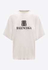 Balenciaga Nano BB Cropped T-shirt Off-white 818431TSVU49012_DIRTY WHITE_30893605