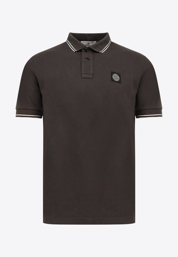 Stone Island Logo Patch Polo T-shirt Gray K2S152200007S0018V0062_LEAD GREY_29841539