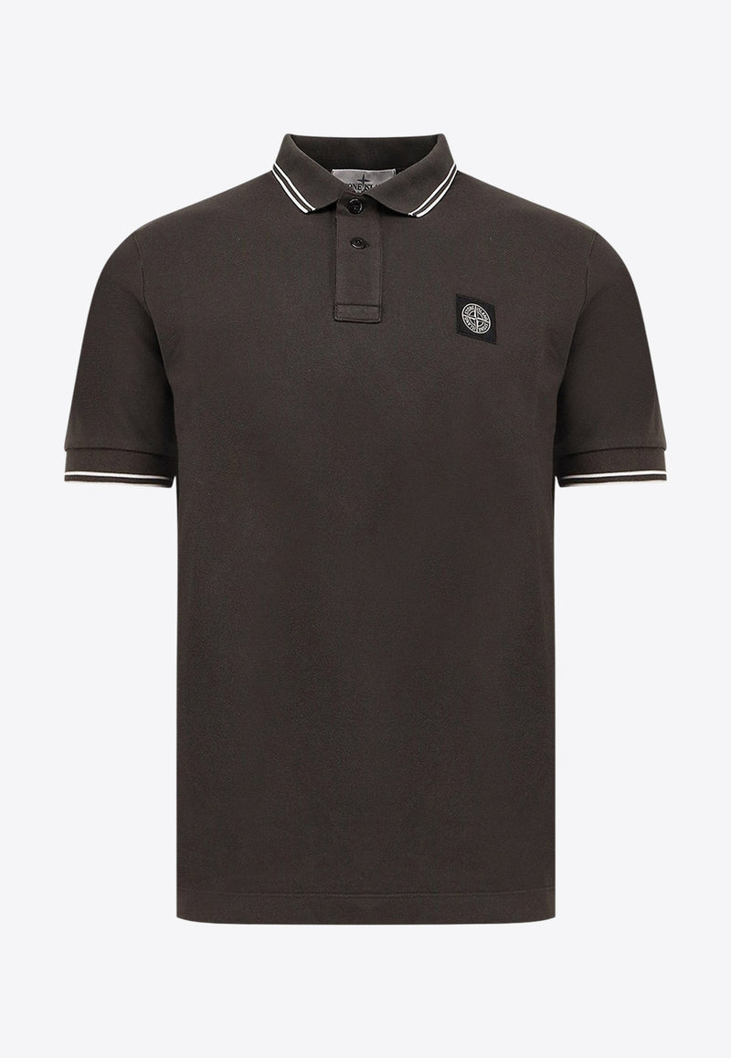 Stone Island Logo Patch Polo T-shirt Gray K2S152200007S0018V0062_LEAD GREY_29841539