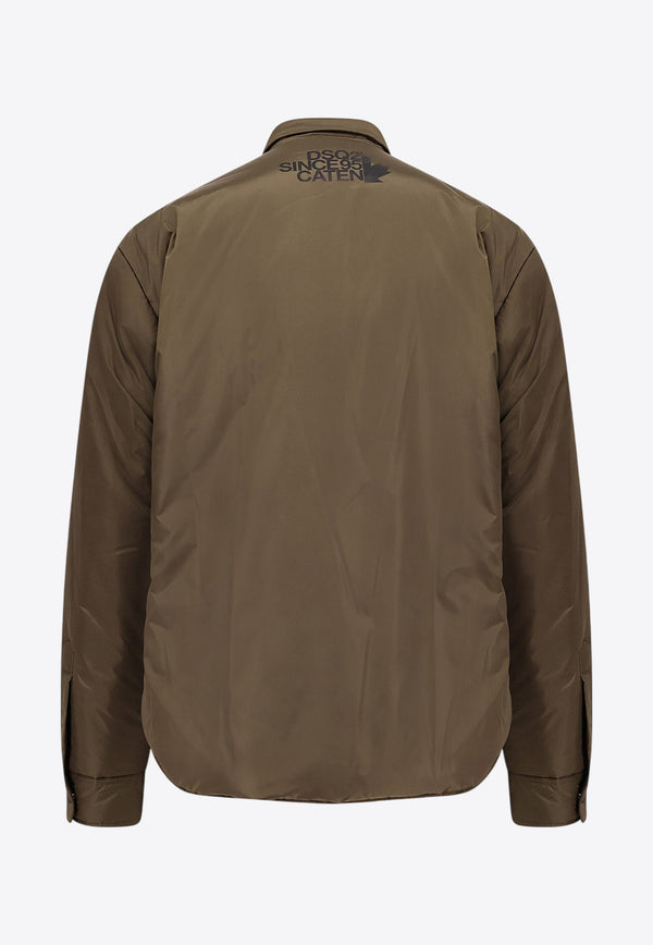 Dsquared2 Padded Buttoned Jacket Green S74DM0944S53817727_Military Green_29847114