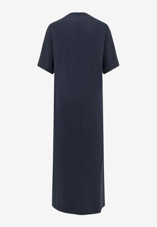 Balenciaga Cocoon Maxi T-shirt Dress Black 837095TQVV41083_FADED BLACK_29847464