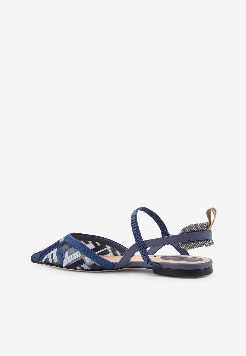 Fendi Colibrì Lite FF Logo Slingback Flats Blue 8J8559AORMF1T01_DE.MIRT MULT+DE.MIRT_29851033