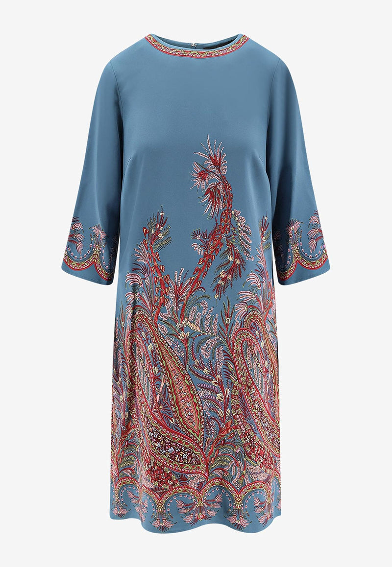 Etro Paisley Print Midi Dress Multicolor WRHA0070AKA42X0883_Clear Blue_29845835