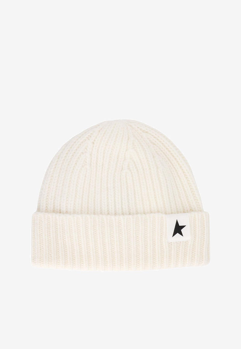 Golden Goose DB Star Logo Wool Beanie  Off-white GUP01035P00060110190_OFFWHITE_29856887