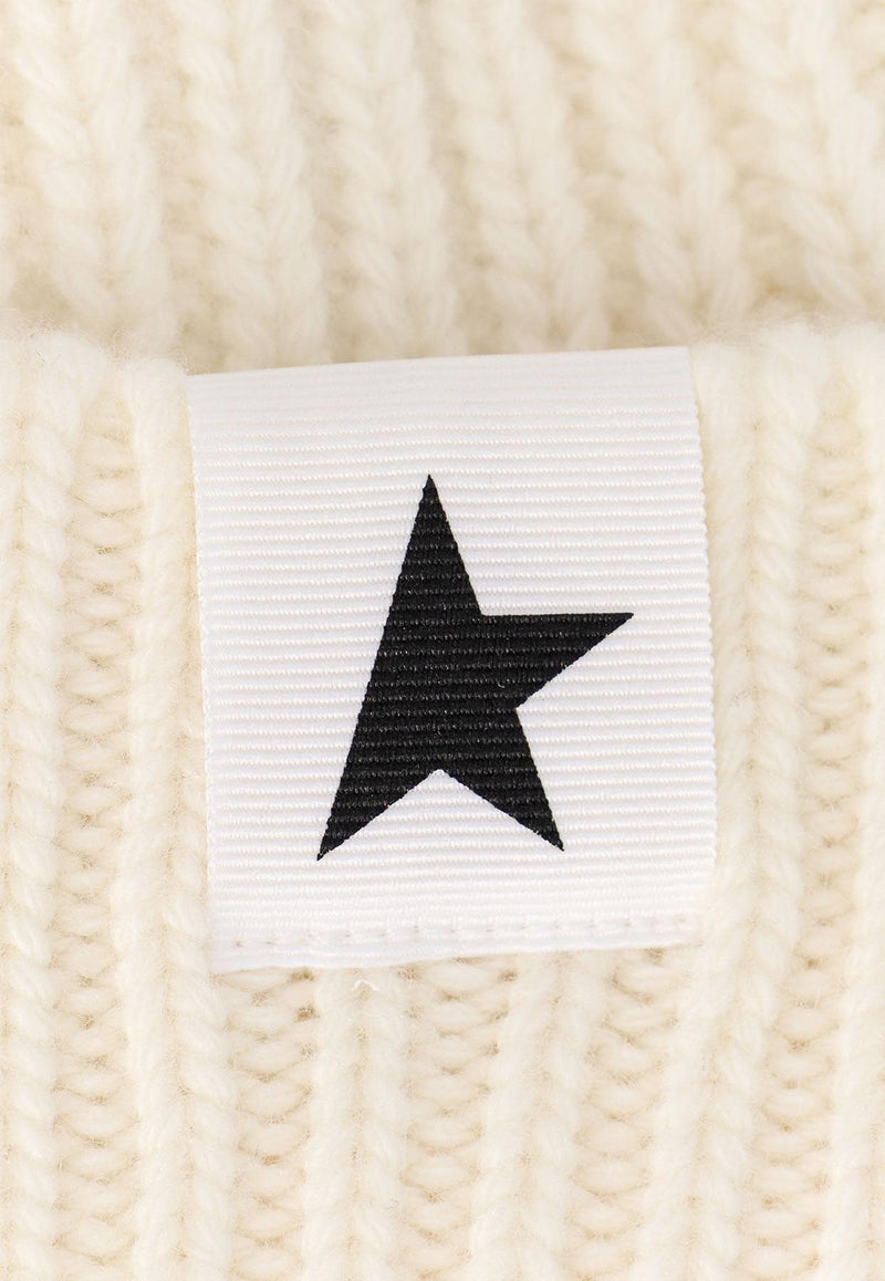 Golden Goose DB Star Logo Wool Beanie  Off-white GUP01035P00060110190_OFFWHITE_29856887