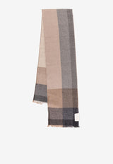 Brunello Cucinelli Wool and Cashmere Scarf Multicolor MSC666AGCM872_GREY AND BROWN_30005026