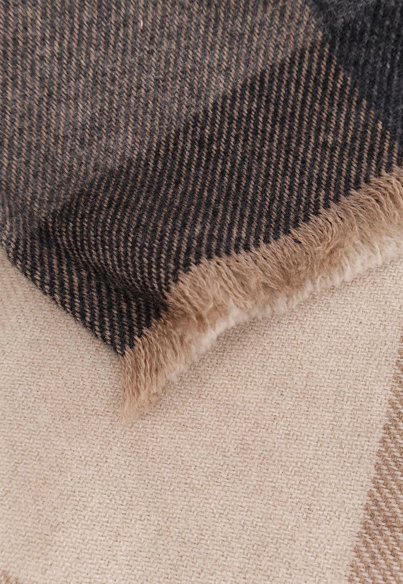 Brunello Cucinelli Wool and Cashmere Scarf Multicolor MSC666AGCM872_GREY AND BROWN_30005026