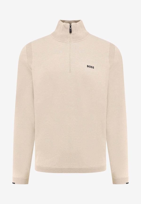 Hugo Boss High-Neck Logo Sweater Cream 50498518_271_OneColor_30898648