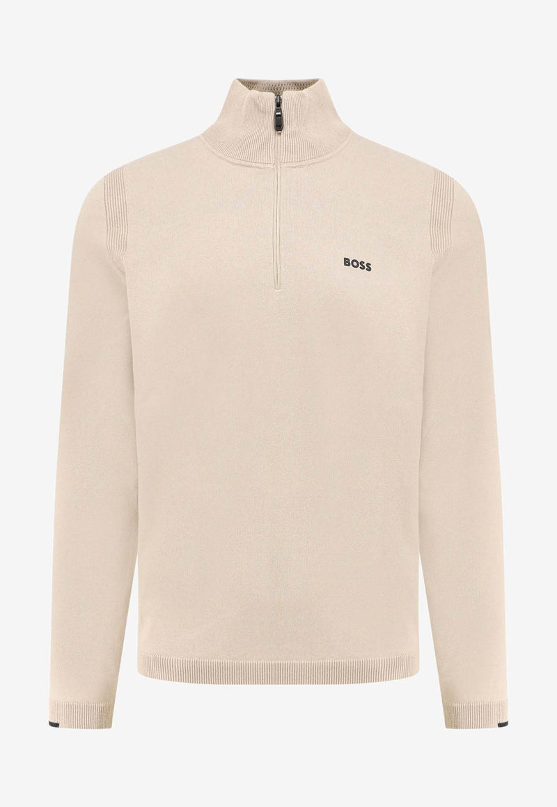 Hugo Boss High-Neck Logo Sweater Cream 50498518_271_OneColor_30898648