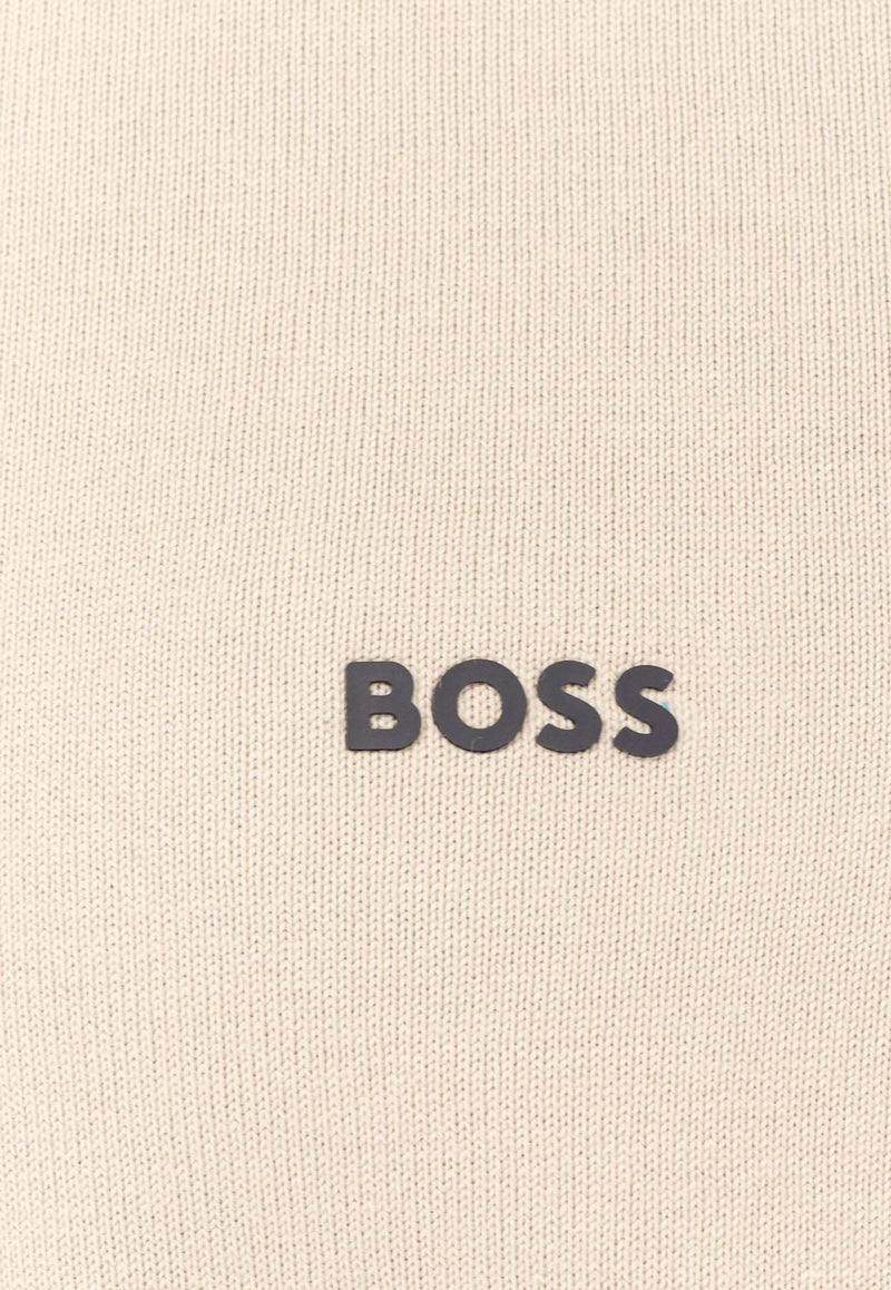 Hugo Boss High-Neck Logo Sweater Cream 50498518_271_OneColor_30898648