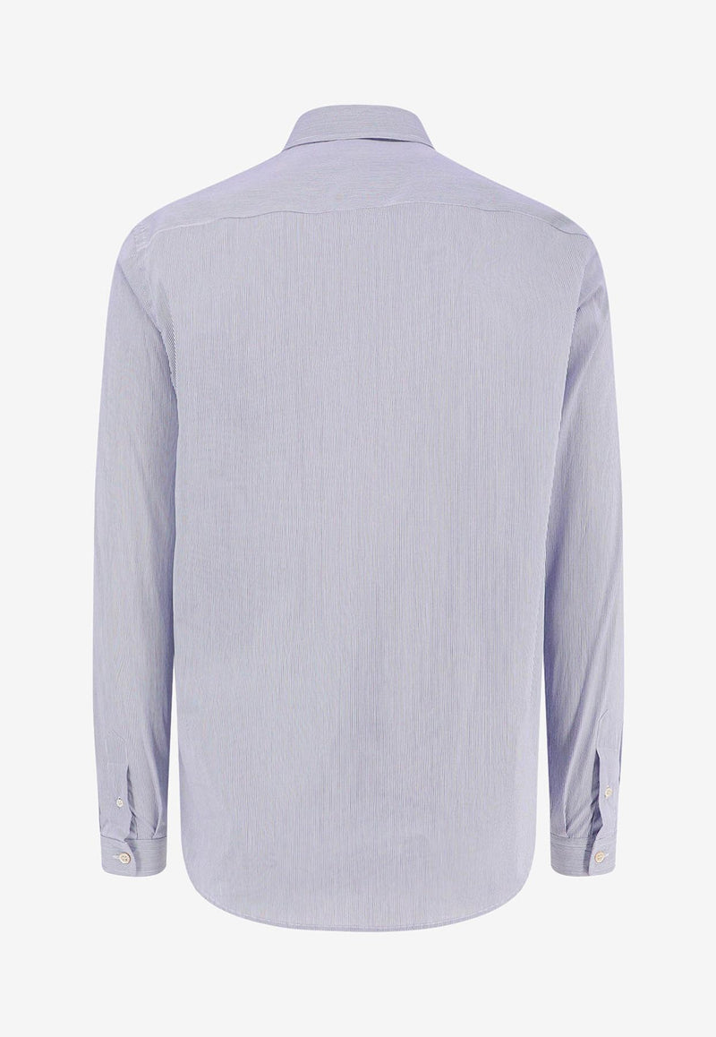 Valentino Stripe Shirt with Embroidered-Logo Light Blue 7V3ABS77B2Q129_Riga azzurra e bianco_29848132