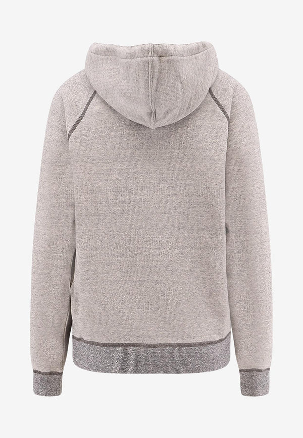Chloé Logo Print Oversized Hoodie Gray CH25AJH10179060_Vapor Grey_29845521