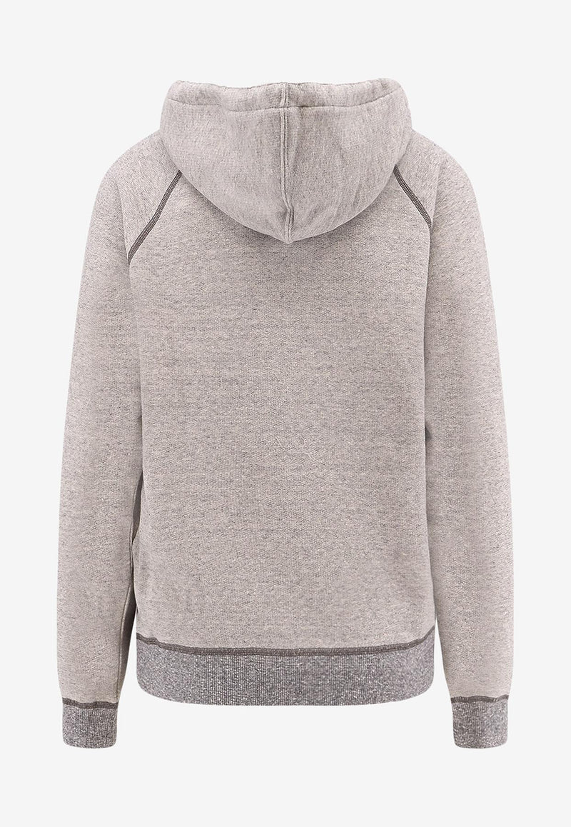 Chloé Logo Print Oversized Hoodie Gray CH25AJH10179060_Vapor Grey_29845521