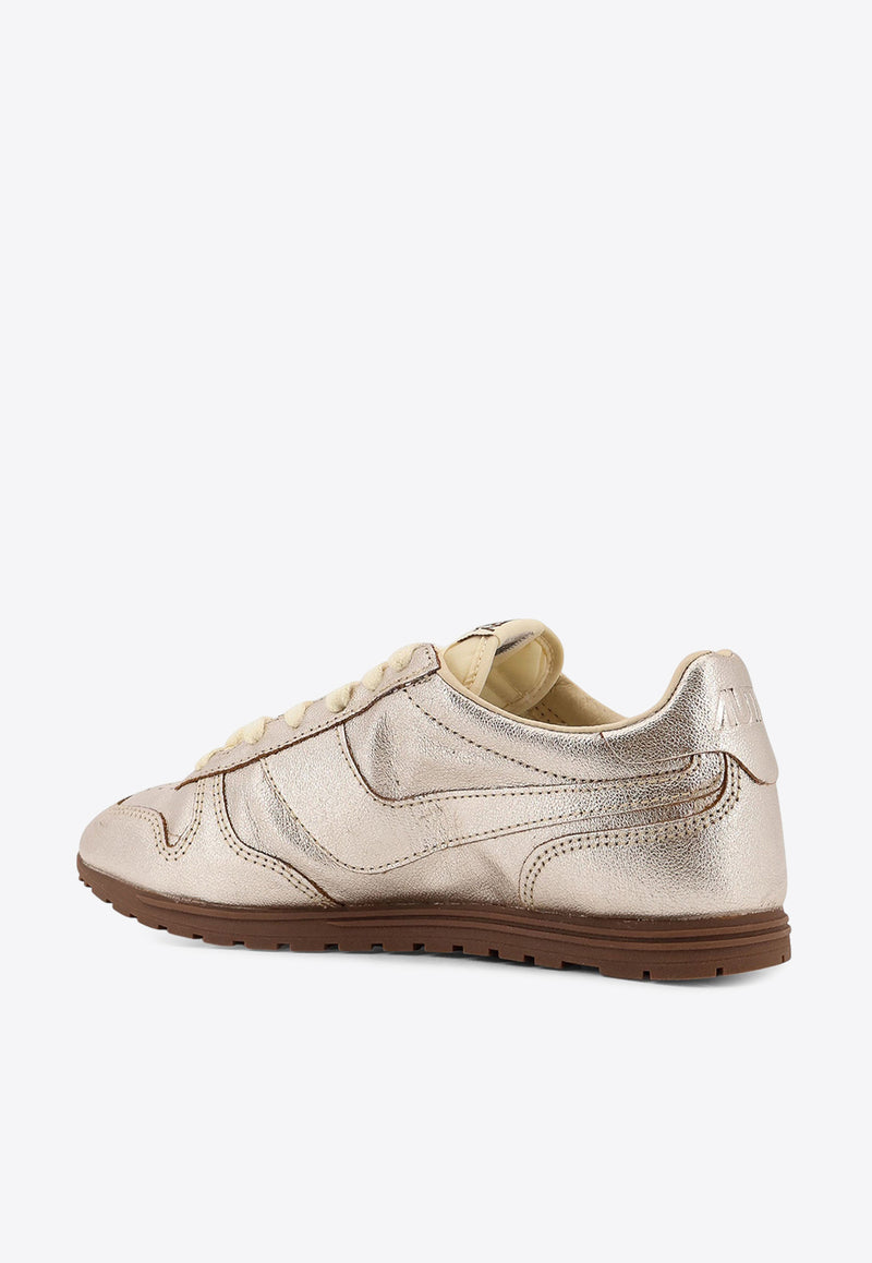 Autry Windspin Metallic Leather Sneakers WSLWTO02PLATIVORY_Golden_29839993