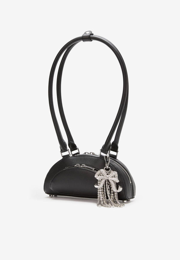 Self-Portrait Crystal Ribbon Charms Shoulder Bag Black PF25313ABBLACK_Black_29839881