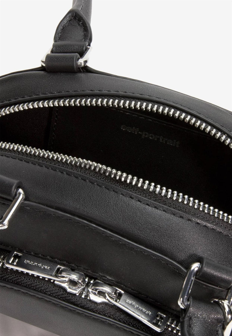 Self-Portrait Crystal Ribbon Charms Shoulder Bag Black PF25313ABBLACK_Black_29839881