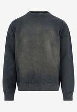 Golden Goose DB Distressed-Effect Crewneck Sweatshirt Black GUP01938P00214690498_BLEACHED WASHED BLACK_29857051