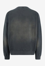 Golden Goose DB Distressed-Effect Crewneck Sweatshirt Black GUP01938P00214690498_BLEACHED WASHED BLACK_29857051