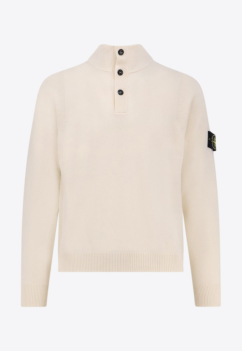 Stone Island High-Neck Wool Sweater Cream K2S155100002S00A1V0093_White_29848532