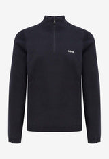 Hugo Boss High-Neck Logo Sweater Navy 50498518_402_OneColor_30898735
