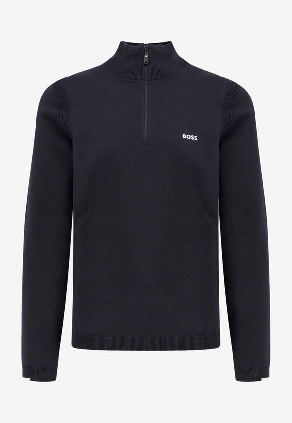Hugo Boss High-Neck Logo Sweater Navy 50498518_402_OneColor_30898735