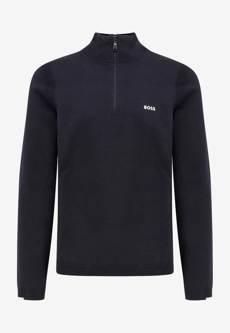 Hugo Boss High-Neck Logo Sweater Navy 50498518_402_OneColor_30898735