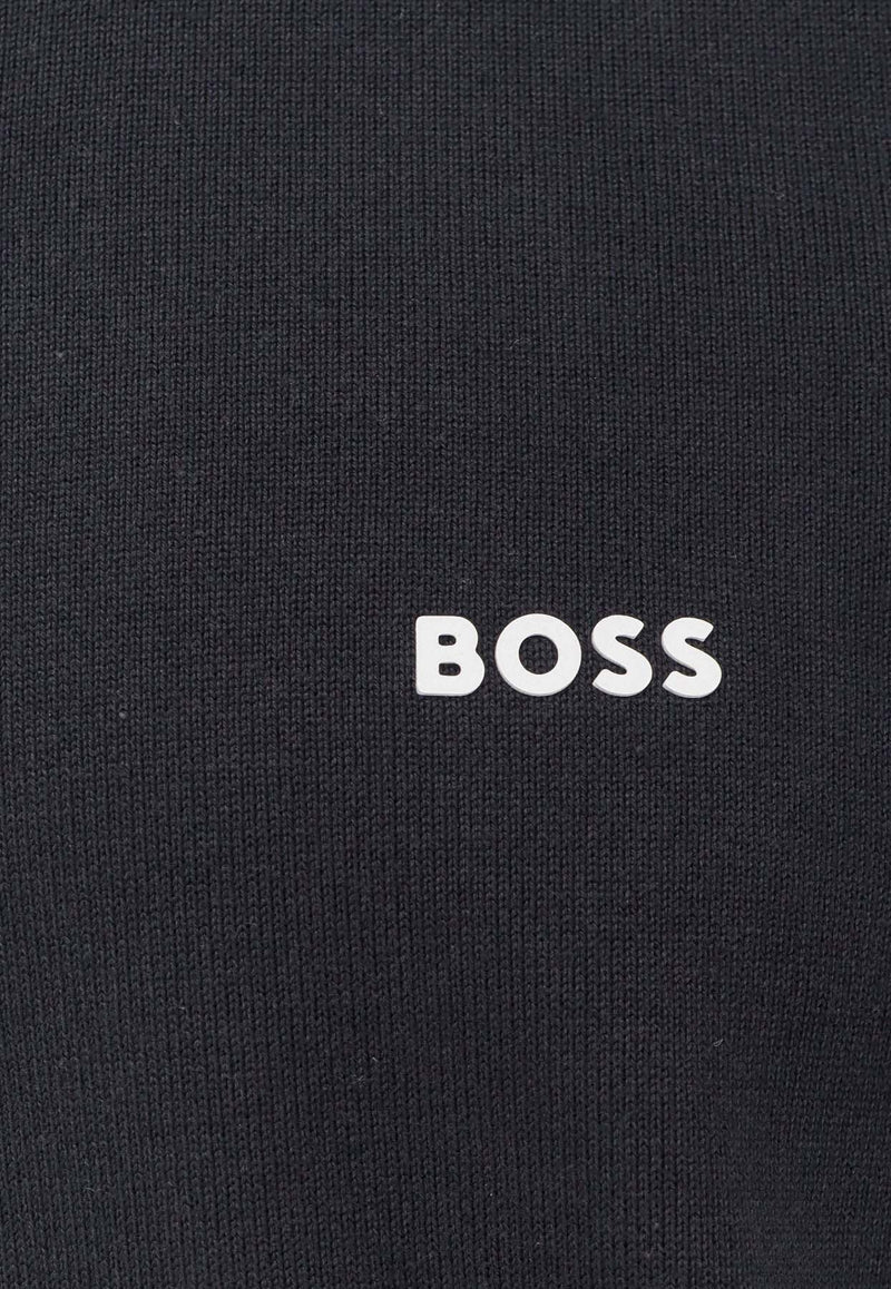 Hugo Boss High-Neck Logo Sweater Navy 50498518_402_OneColor_30898735