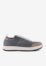 Kiton Ciro Paone Suede and Mesh Lace-Up Sneakers Gray USSA031N0121716GRIGIO TORTORA_Black_29840353