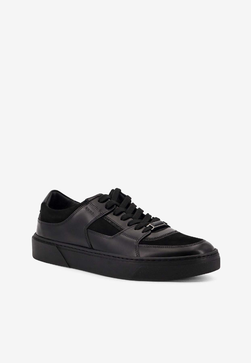 Hugo Boss Leather Low-Top Sneakers Black 50527840_001_OneColor_30898052