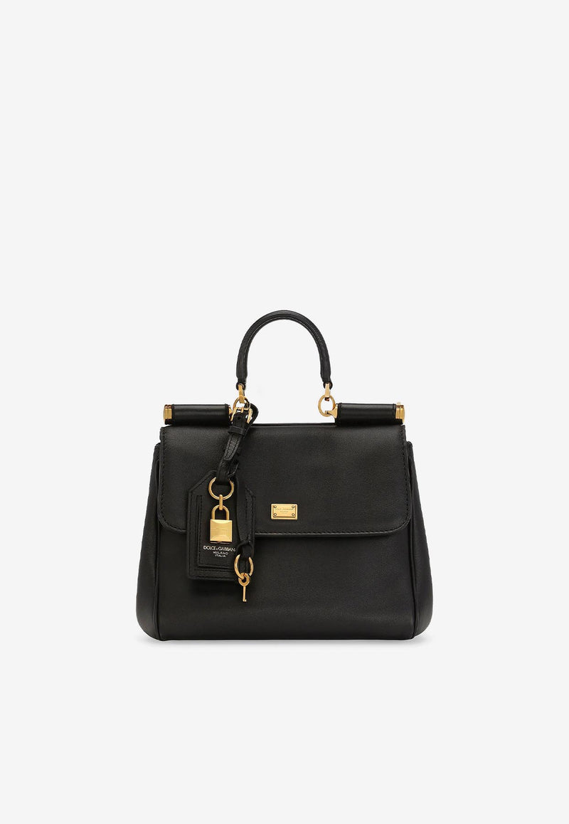 Dolce & Gabbana Small My Sicily Plongé Calfskin Handbag Black BB7781B732180999_Black_29844910