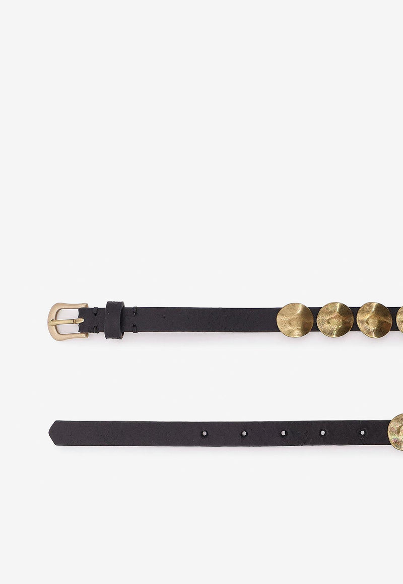 Golden Goose DB Trinidad Studded Leather Belt Black GWA00408A00044890100_Black_29857190