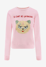Valentino Le Chat De La Maison Printed Sweatshirt Pink 7B3MF25A9N816Q_ROSE QUARTZ_29843710