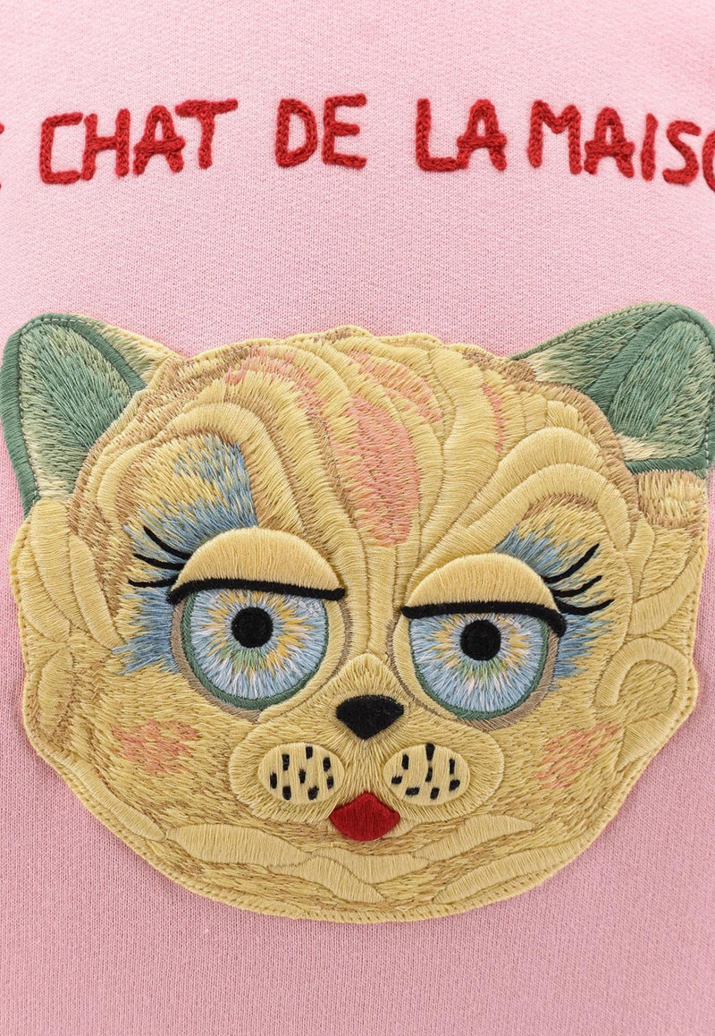 Valentino Le Chat De La Maison Printed Sweatshirt Pink 7B3MF25A9N816Q_ROSE QUARTZ_29843710