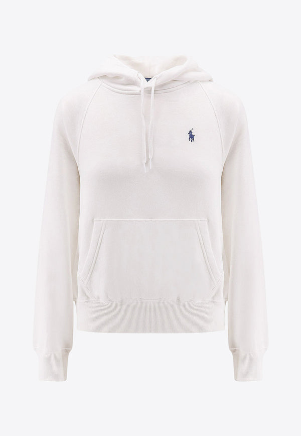 Polo Ralph Lauren Embroidered Logo Hooded Sweatshirt White 211971691002_White_29843104