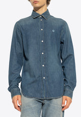 Versace Medusa-Patch Denim Shirt 1020701 1A15022 1D030