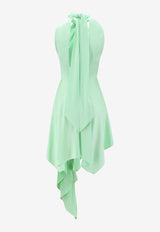 Stella McCartney Asymmetric Sleeveless Midi Dress Green 6A01523BU358_3090_Green_29843890