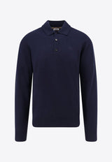 Burberry Cashmere Long-Sleeved Polo Sweater Blue 8113268A1222_Blue_29839445