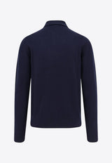 Burberry Cashmere Long-Sleeved Polo Sweater Blue 8113268A1222_Blue_29839445
