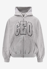 Balenciaga CEO Print Zip-Up Hoodie Gray 833399TSVP21300_Grey_29846936