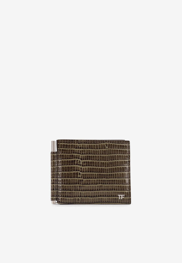 Tom Ford TF Croc-Embossed Leather Bi-Fold Wallet with Money Clip Brown YM231LCL483S1G051_SLATE_29848726