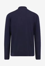 Kiton Ciro Paone Wool Long-Sleeved Polo T-shirt Blue UMK0864K400HBLU_Blue_29843024
