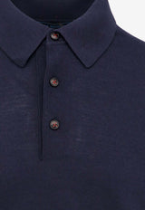 Kiton Ciro Paone Wool Long-Sleeved Polo T-shirt Blue UMK0864K400HBLU_Blue_29843024