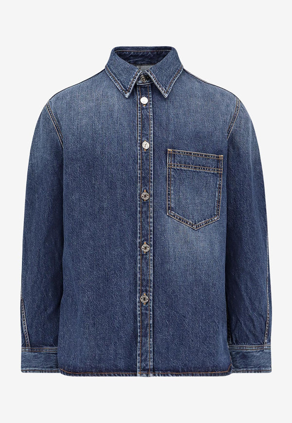 Givenchy Denim Buttoned Shirt Blue BM615W516L401_Blue_29839855