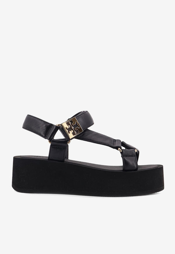 Tory Burch Mellow Leather Flatform Sandals Black 166402008_PERFECT BLACK_29844900